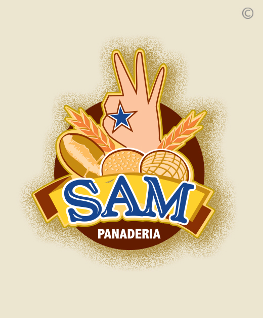 Rediseño de logo para panadería SAM-